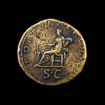 Authentic Roman Emperor Trajan Copper Sesterce // Roman Empire Ca. 113 CE