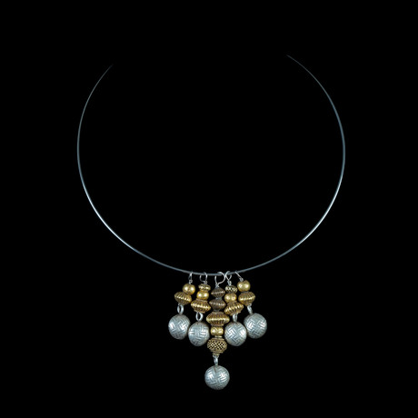 Gold And Silver Bell Necklace And Earrings // India 18th Century
