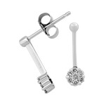 Valente 18k White Gold Diamond Earrings