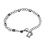 Pasquale Bruni Charm 18k White Gold Diamond + Sapphire Bracelet