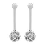 Valente 18k White Gold Diamond Earrings