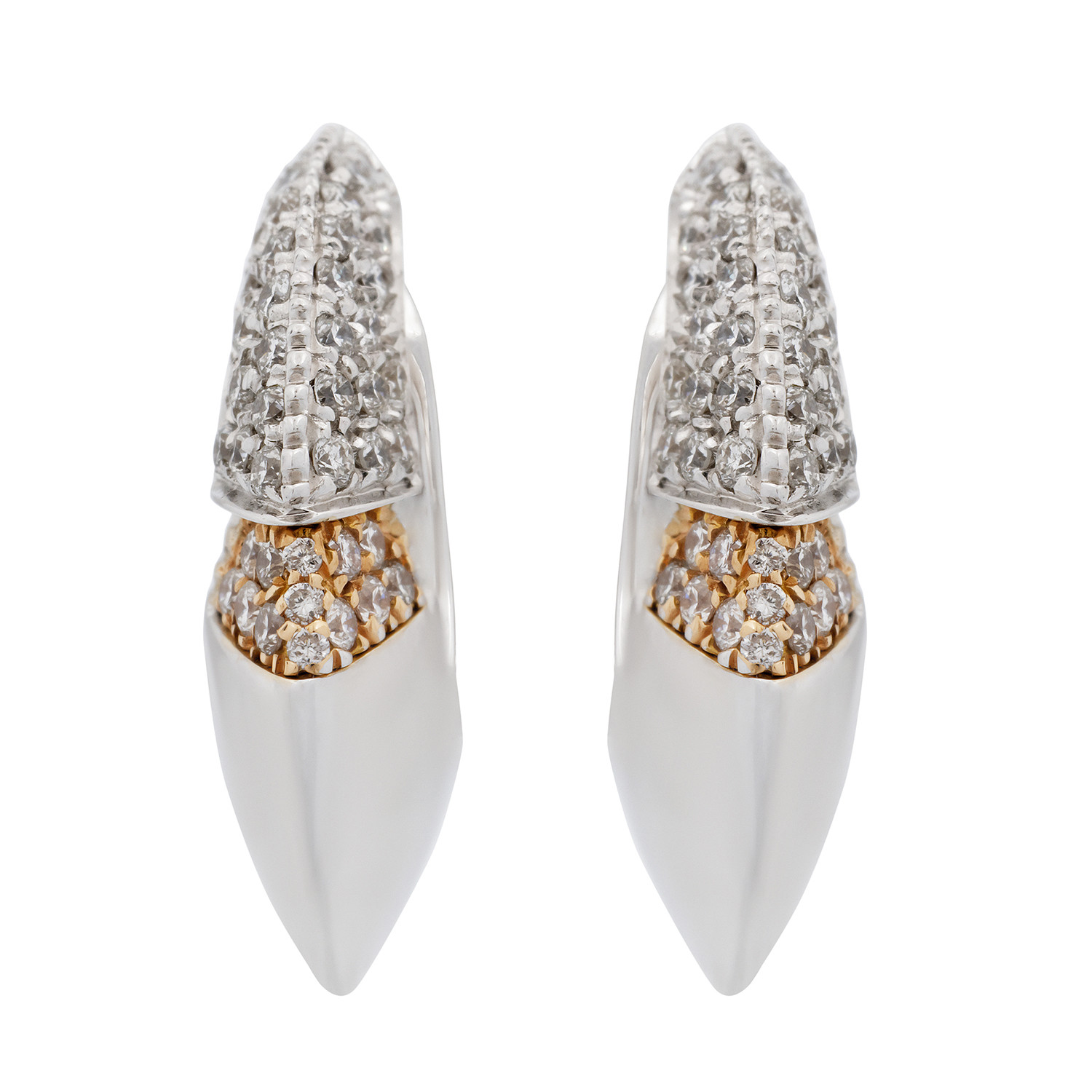 Chimento 18k Two-Tone Gold Diamond Earrings - Luxury Women's Jewelry ...