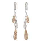 Hans D. Krieger 18k Two-Tone Gold Diamond Earrings