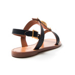 Gladiator Sandals + Gold Scarab // Black (Euro: 34.5)