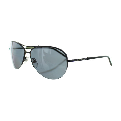 Marc Jacobs // Women's Aviator Sunglasses // Matte Black + Gray