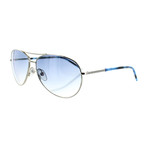 Marc Jacobs // Women's Aviator Sunglasses // Palladium Blue + Havana Gray