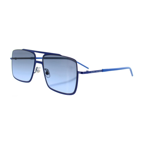 Marc Jacobs // Men's Pilot Sunglasses // Blue + Gray + Silver