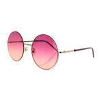 Marc Jacobs // Women's Round Sunglasses // Gold Copper + Burgundy + Orange