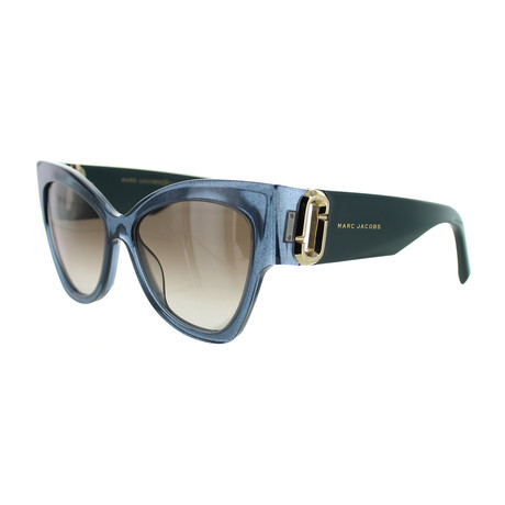 Marc Jacobs // Women's Cat-Eye Sunglasses // Glitter Black + Green + Brown