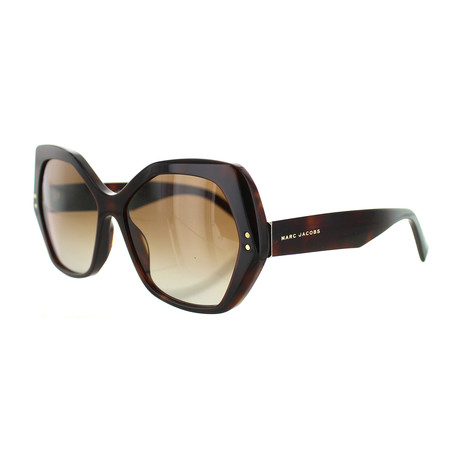 Marc Jacobs // Women's Cat-Eye Sunglasses // Havana Medium Brown