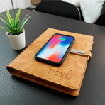 Wireless Charging Notebook // Tan