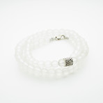 Healing Stone 2-In-1 Necklace + Wrap Bracelet // Clear Quartz (M)
