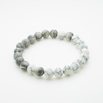 Healing Stone Balance Bracelet // Howlite + Gray Agate (Small)