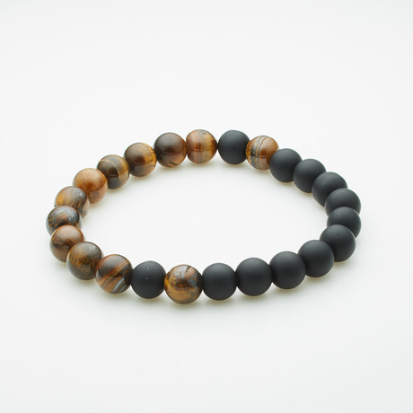 Healing Stone Balance Bracelet // Onyx + Tiger Eye (Small)