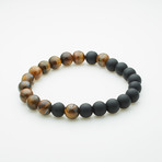 Healing Stone Balance Bracelet // Onyx + Tiger Eye (Medium)