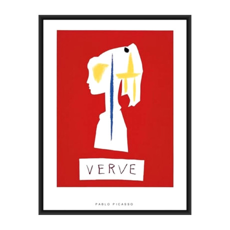 Framed Picasso Silkscreen // Cover For Verve 1951