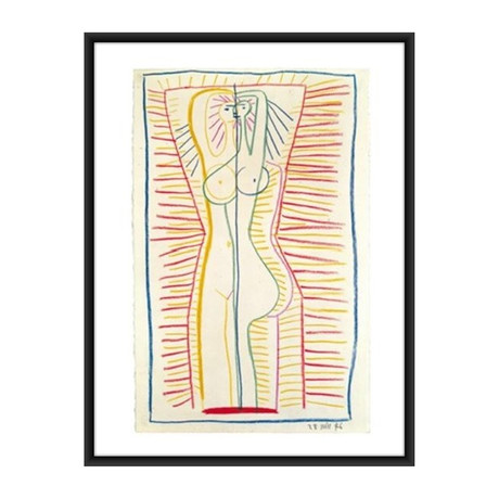 Framed Picasso Silkscreen // Standing Female Nude II 1946