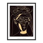 Framed Picasso Silkscreen // Femme au Chapeau Fleuri 1962