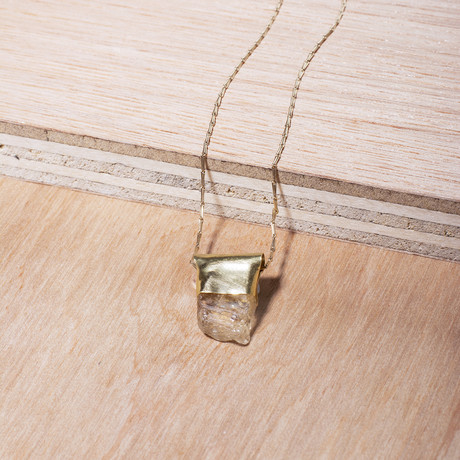 18K Gold Scapolite Necklace