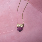 14K Gold Ruby Necklace