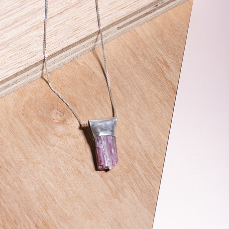 Silver + Pink Tourmaline Necklace