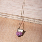 14K Gold Ruby Necklace