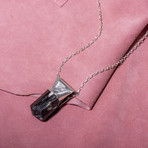 Silver + Black Tourmaline Necklace