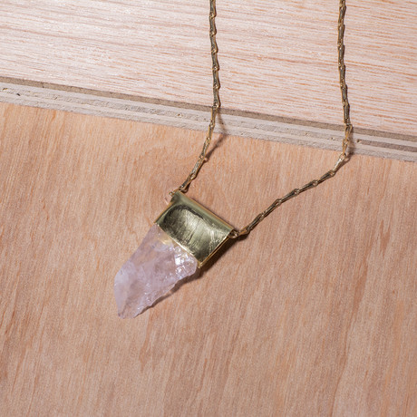 Organic Rose Quartz Necklace