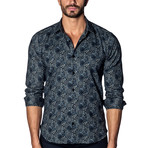 Long Sleeve Shirt // Blue Multi Geometric Paisley (S)