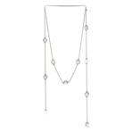 Fred of Paris Baie Des Anges Platinum Diamond + Freshwater Pearl Necklace