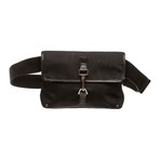 Gucci // Black Canvas Leather GG Waist Bag // Pre-Owned