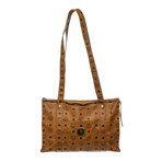 MCM // Cognac Visetos Coated Canvas Leather Large Tote // Pre-Owned