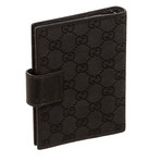 Gucci // Black Denim Leather Agenda Cover // Pre-Owned
