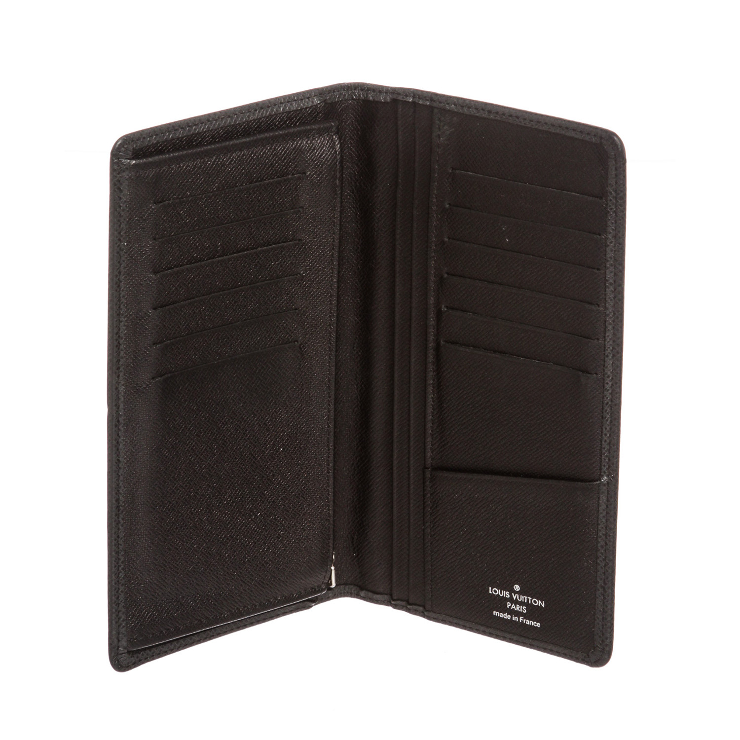 Louis Vuitton // Black Taiga Leather Brazza Wallet // Black // Pre-Owned - Pre-Owned Designer ...