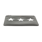 Givenchy // Black + White Leather Three Star Clutch // Pre-Owned