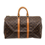 Louis Vuitton // Monogram Canvas Leather Keepall 45cm Duffle Bag Luggage // Pre-Owned