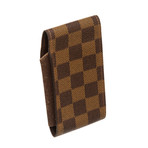 Louis Vuitton // Damier Ebene Canvas Leather Cigarette Holder Case // Pre-Owned
