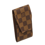 Louis Vuitton // Damier Ebene Canvas Leather Cigarette Holder Case // Pre-Owned