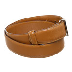 Gucci // Brown Leather G Logo Belt // Pre-Owned