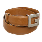 Gucci // Brown Leather G Logo Belt // Pre-Owned