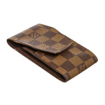 Louis Vuitton // Damier Ebene Canvas Leather Cigarette Holder Case // Pre-Owned