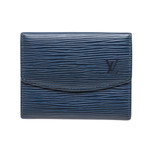 Louis Vuitton // Blue Epi Leather Porte Monnaie Simple Card Holder Wallet // Pre-Owned