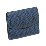 Louis Vuitton // Blue Epi Leather Porte Monnaie Simple Card Holder Wallet // Pre-Owned
