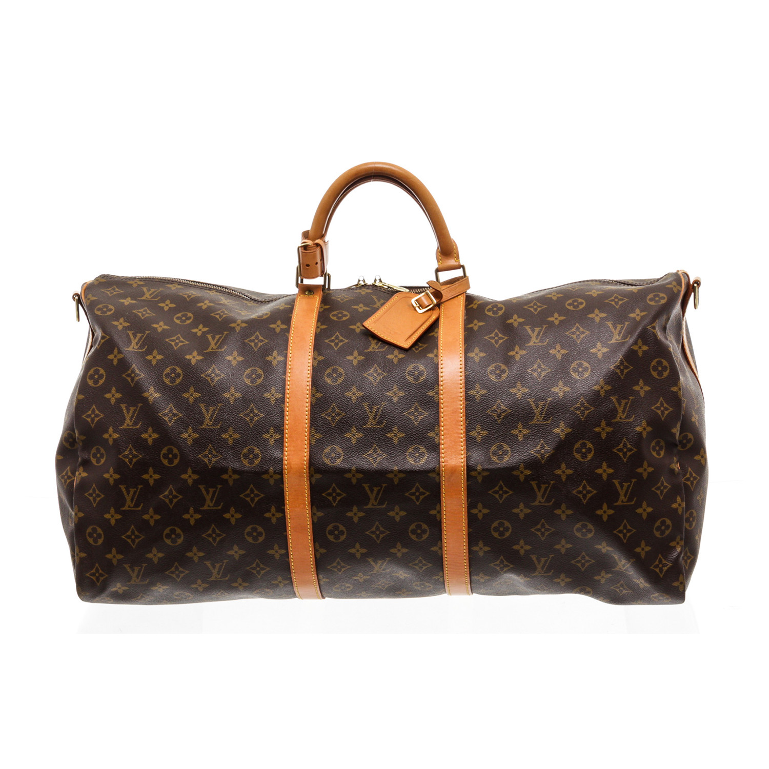 Louis Vuitton // Monogram Canvas Leather Keepall 60cm Bandouliere Duffle Bag Lugagge // Pre ...