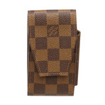 Louis Vuitton // Damier Ebene Canvas Leather Cigarette Holder Case // Pre-Owned