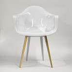 Slice Armchair // Glossy White Seat