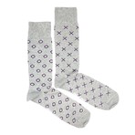 X+O Socks // Grey + Purple