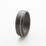 Carbon Fiber Legacy Ring + Diamond Inlay // Black + Silver (5)