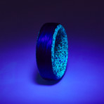 Carbon Fiber Glow Ring + Multi Sparkle Inlay // Black + Multi (9)