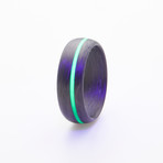 Carbon Fiber Ring + Glow Inlay // Black + Green (7)